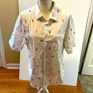 Old Navy Slim Fit With Built-In Flex Button-Down Shirt Size XL